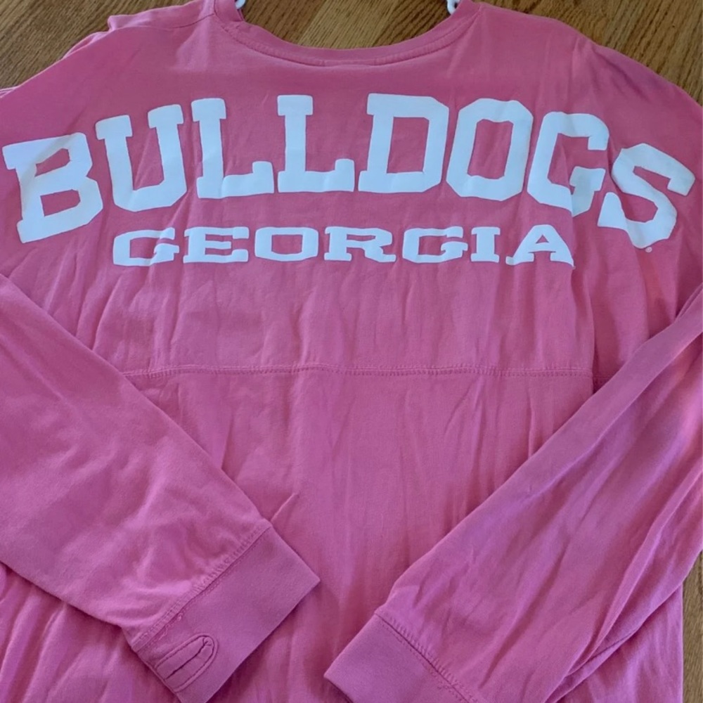 Pink Georgia Bulldogs long sleeve tee